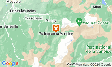 Map Pralognan la Vanoise Apartment 126170