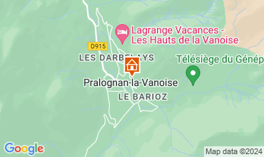 Map Pralognan la Vanoise Apartment 126170