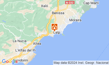 Map Calpe Bungalow 127193