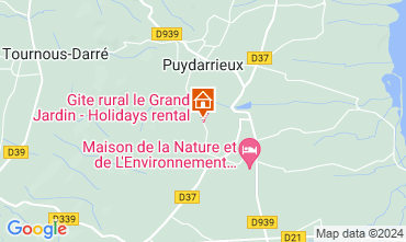 Map Puydarrieux Vacation rental 128392