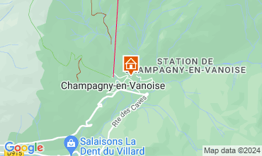 Map Champagny en Vanoise Apartment 102107