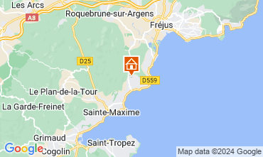 Map Sainte Maxime Villa 109035