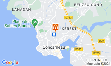 Map Concarneau Apartment 54537