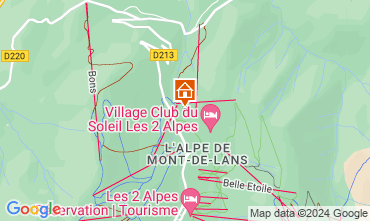 Map Les 2 Alpes Apartment 120571