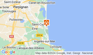 Map Saint Cyprien Plage Apartment 122940