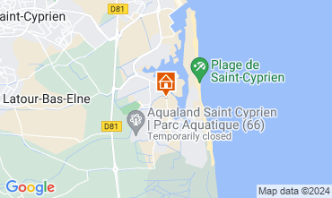 Map Saint Cyprien Plage Apartment 122940