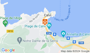 Map Calvi Apartment 128803