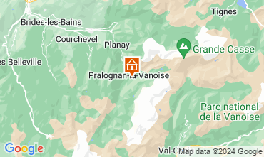 Map Pralognan la Vanoise Chalet 74329