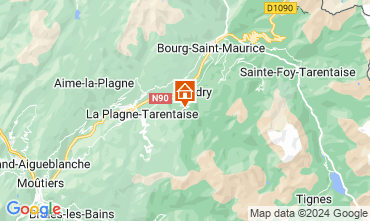 Map La Plagne Apartment 128243