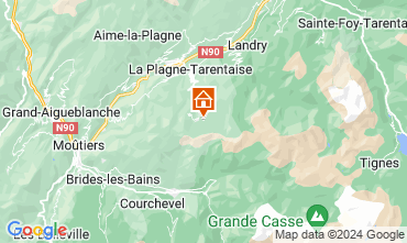 Map La Plagne Apartment 126180