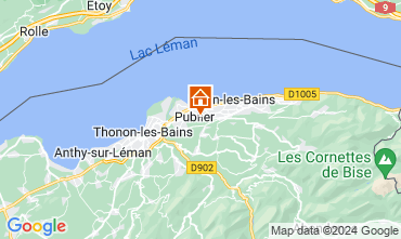 Map Evian les Bains Apartment 106719