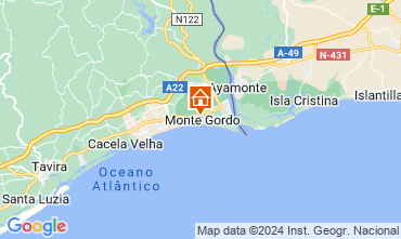 Map Monte Gordo Apartment 83166