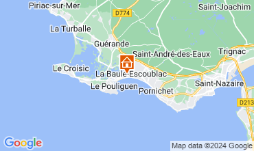 Map La Baule Apartment 63595