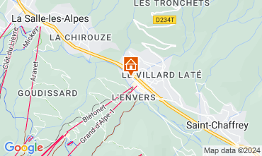 Map Serre Chevalier Chalet 121470