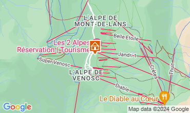 Map Les 2 Alpes Apartment 126304