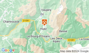 Map Alpe d'Huez One-room apartment 128233