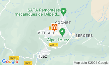 Map Alpe d'Huez One-room apartment 128233