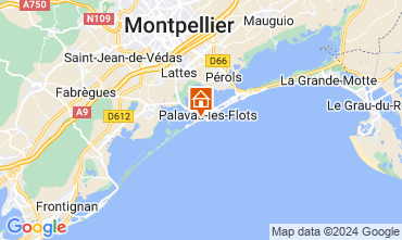 Map Palavas-les-Flots Apartment 26554