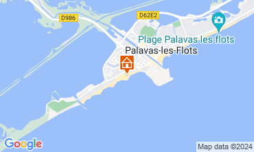 Map Palavas-les-Flots Apartment 26554