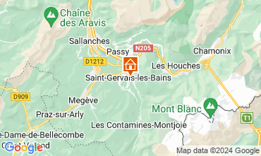 Map Saint Gervais Mont-Blanc Apartment 15389