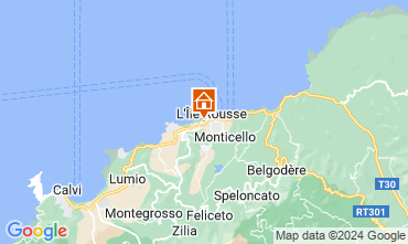 Map Location Ile Rousse Apartment 128991