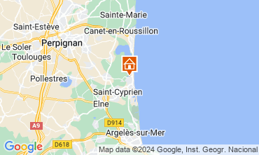 Map Saint Cyprien Plage Vacation rental 124360