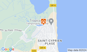 Map Saint Cyprien Plage Vacation rental 124360