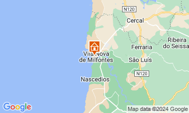 Map Vila nova de Milfontes Apartment 45283