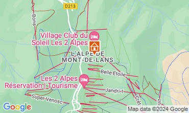 Map Les 2 Alpes One-room apartment 100739