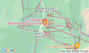 Map Les 2 Alpes Apartment 127802