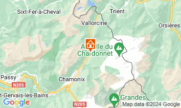 Map Chamonix Mont-Blanc Apartment 116295