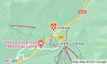 Map Le Lioran Vacation rental 128011