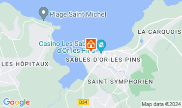 Map Sables-d'Or-les-Pins Apartment 10128