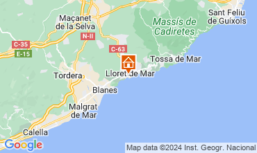 Map Lloret de Mar Apartment 127672