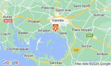 Map Vannes Vacation rental 107387