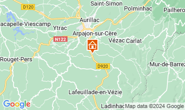 Map Aurillac Vacation rental 122181