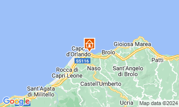 Map Capo d'Orlando Villa 54358