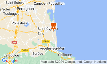 Map Saint Cyprien Plage Villa 69744