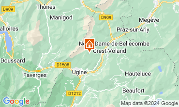 Map La Plagne Apartment 120989