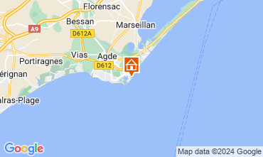 Map Cap d'Agde Apartment 33425