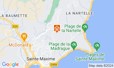 Map Sainte Maxime Villa 124581