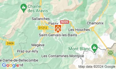 Map Saint Gervais Mont-Blanc One-room apartment 2546