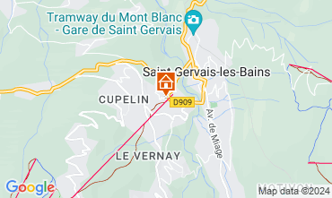 Map Saint Gervais Mont-Blanc One-room apartment 2546