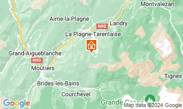 Map La Plagne Apartment 2146