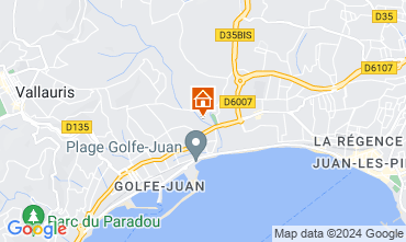 Map Juan les Pins Apartment 114308