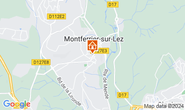 Map Montpellier Vacation rental 123620