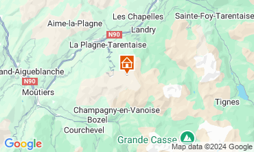 Map La Plagne One-room apartment 124618