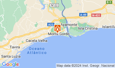 Map Monte Gordo Apartment 121783