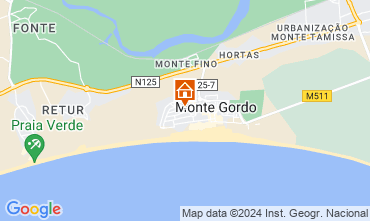 Map Monte Gordo Apartment 121783