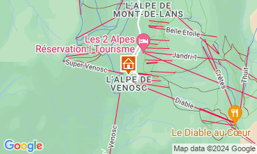 Map Les 2 Alpes Apartment 1167